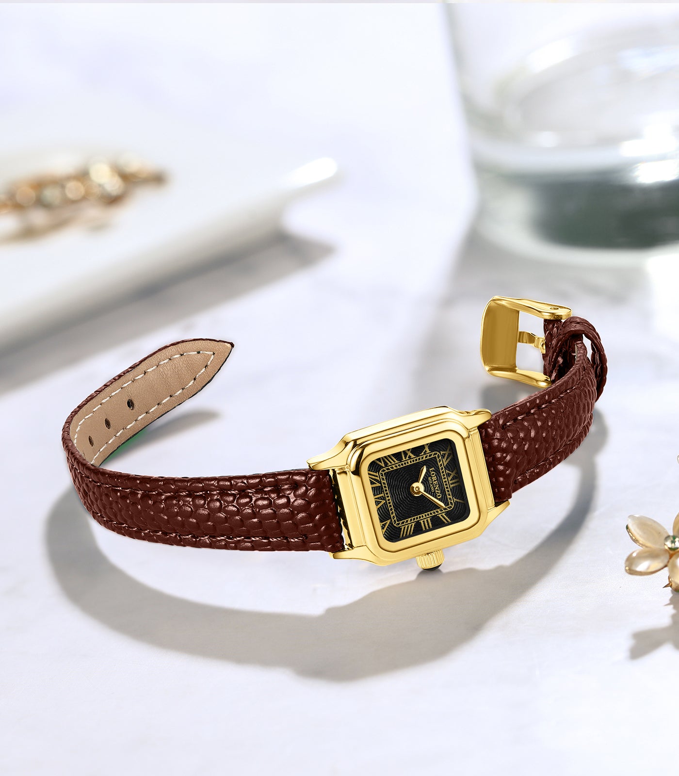 Lorenzo Vanessa Cuoio Oro Nero