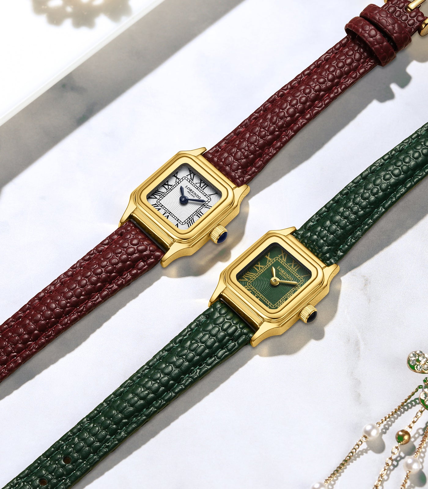 Lorenzo Vanessa Cuoio Oro Verde