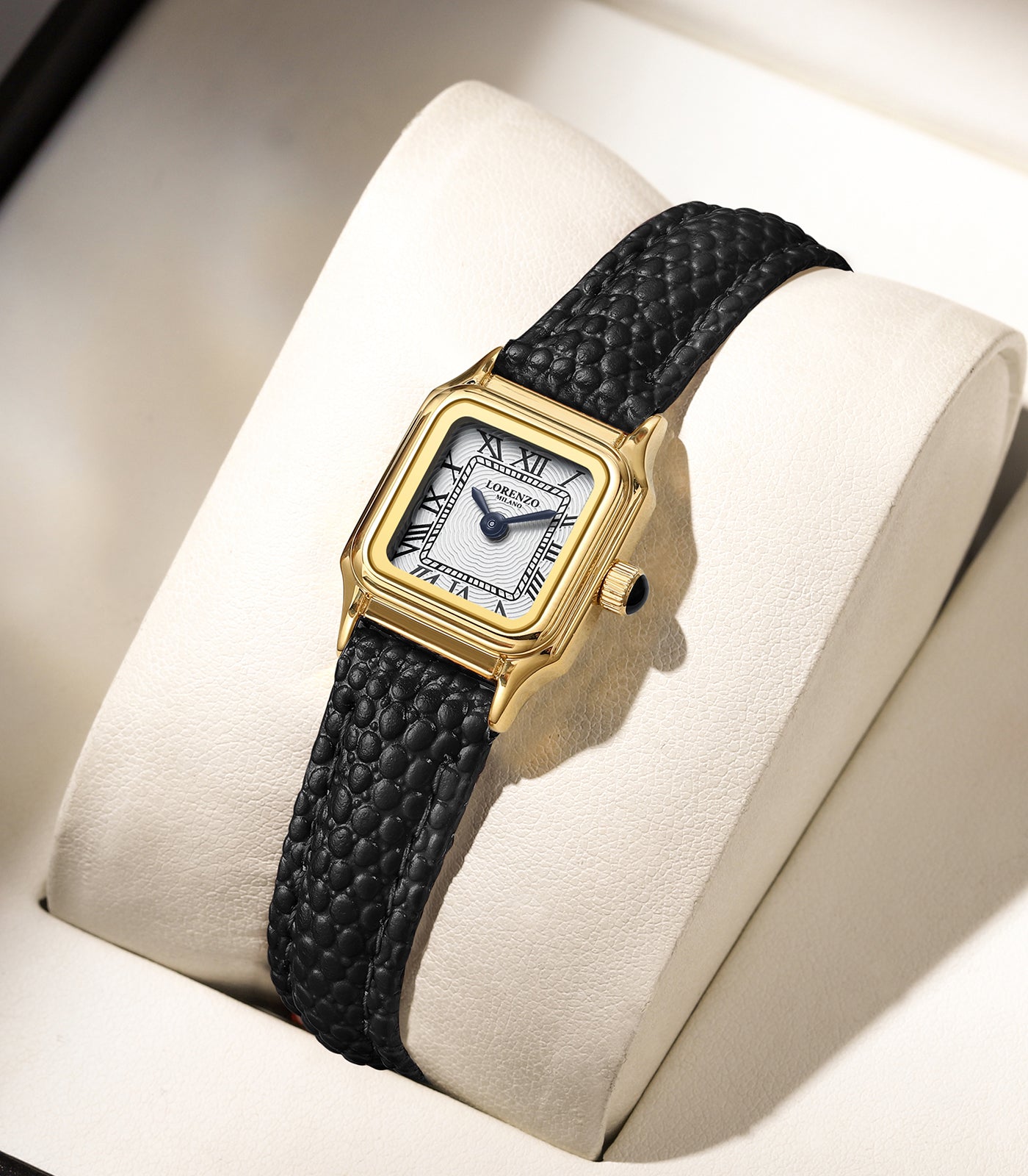 Lorenzo Vanessa Cuoio Oro Nero Bianco