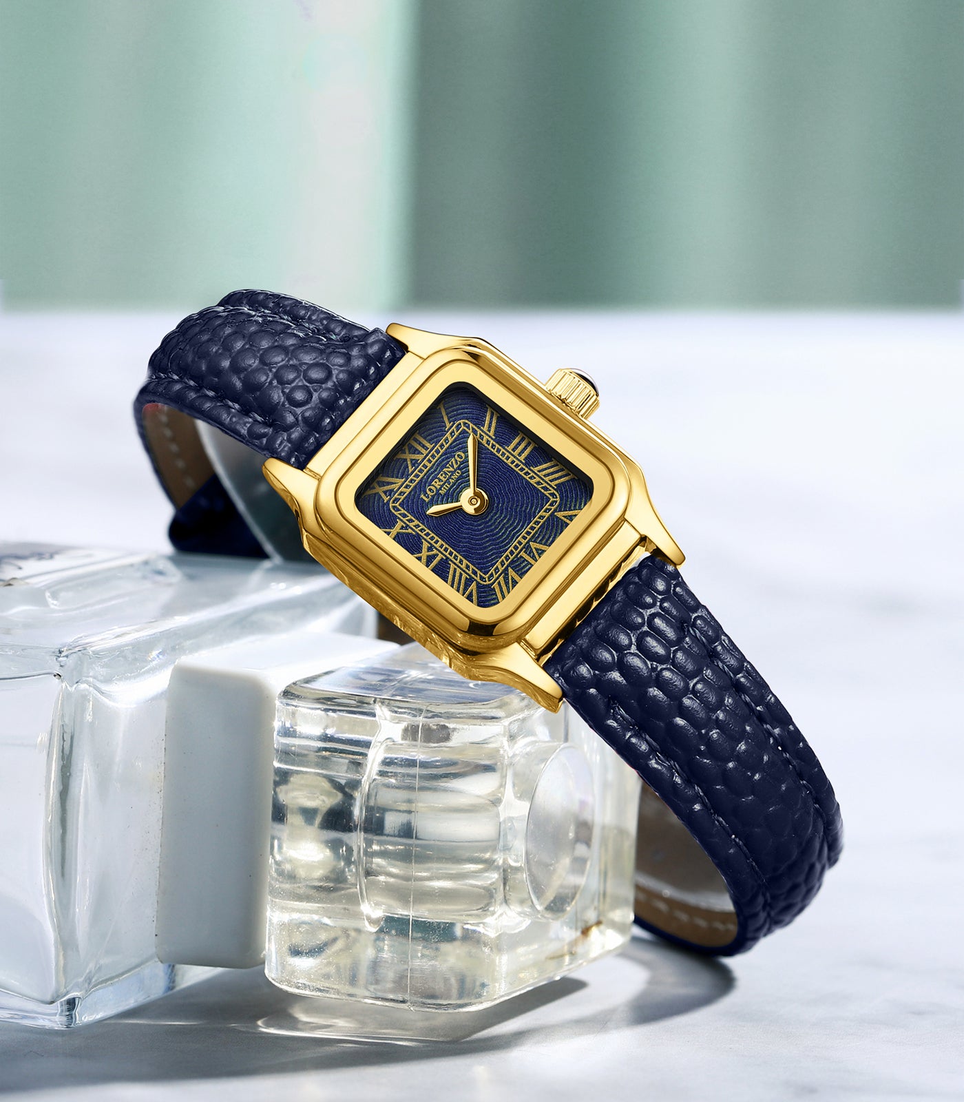 Lorenzo Vanessa Cuoio Oro Blu