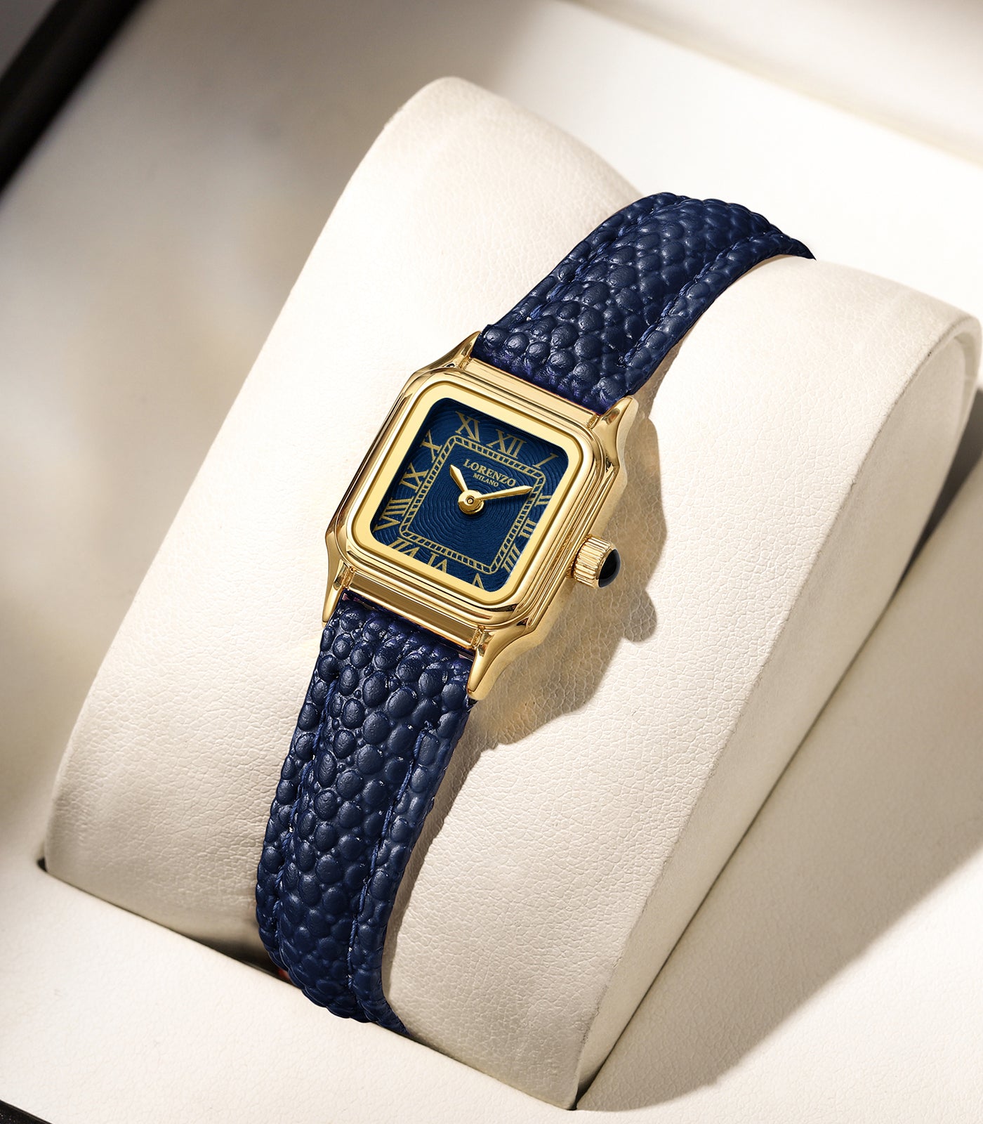 Lorenzo Vanessa Cuoio Oro Blu