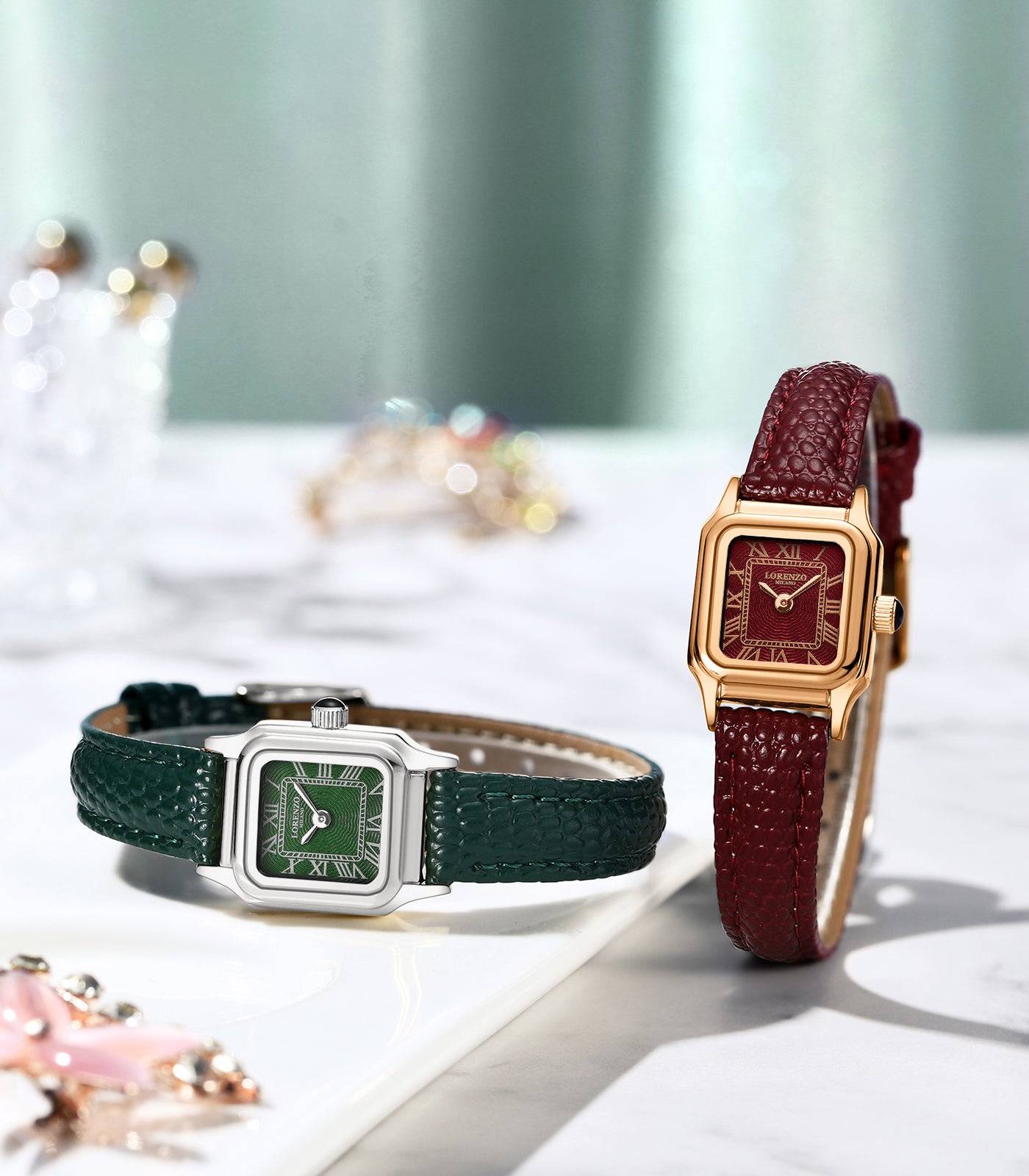 Lorenzo Vanessa Cuoio Oro Rosa Rosso