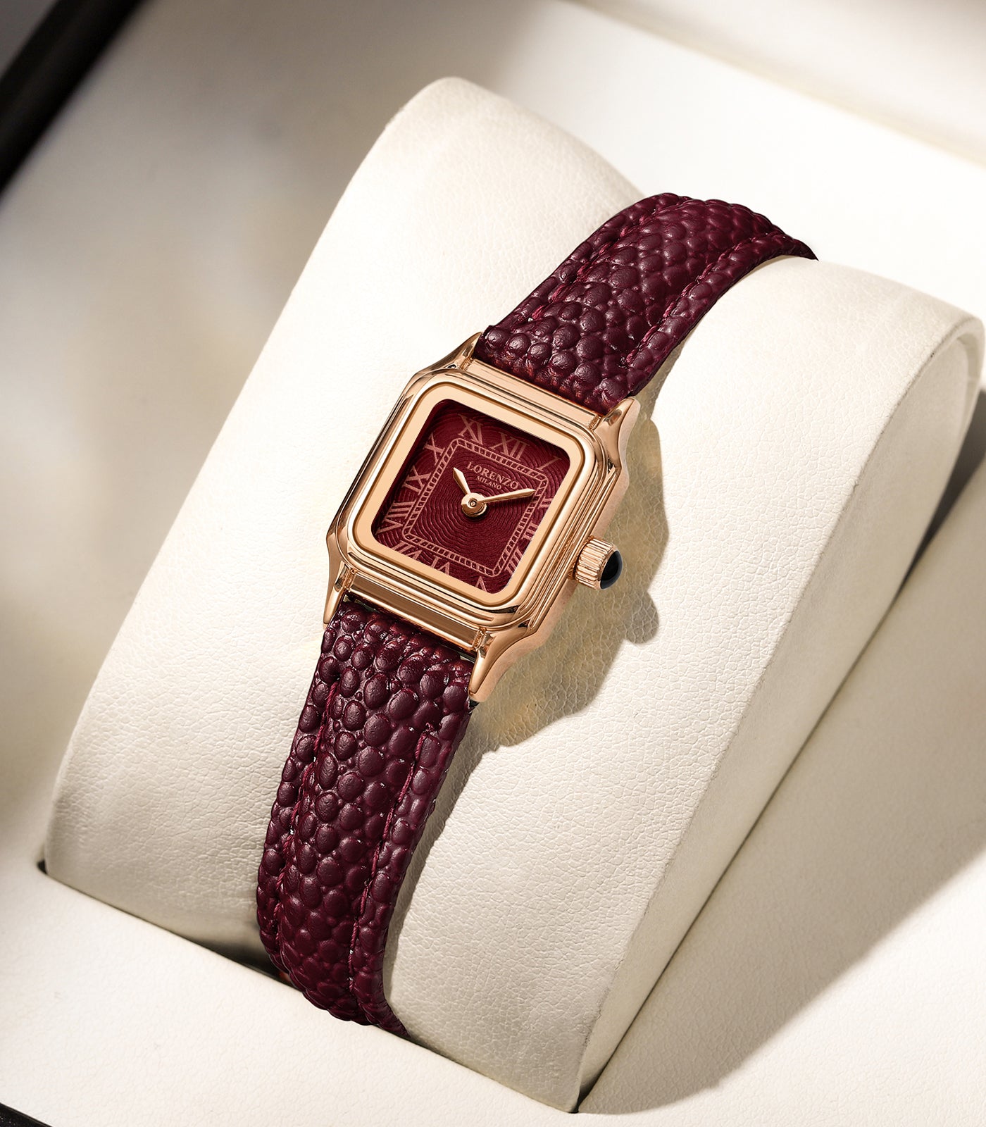 Lorenzo Vanessa Cuoio Oro Rosa Rosso