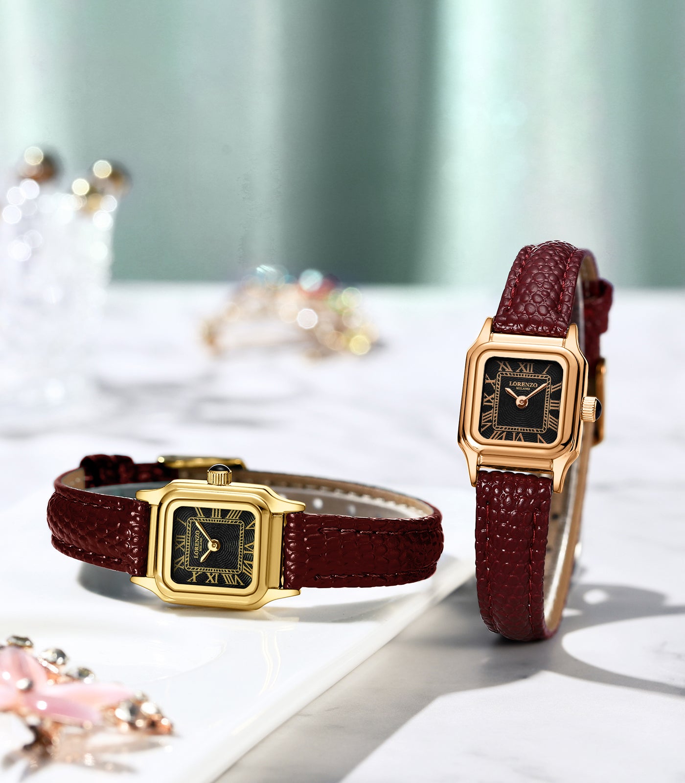 Lorenzo Vanessa Cuoio Oro Rosa Nero