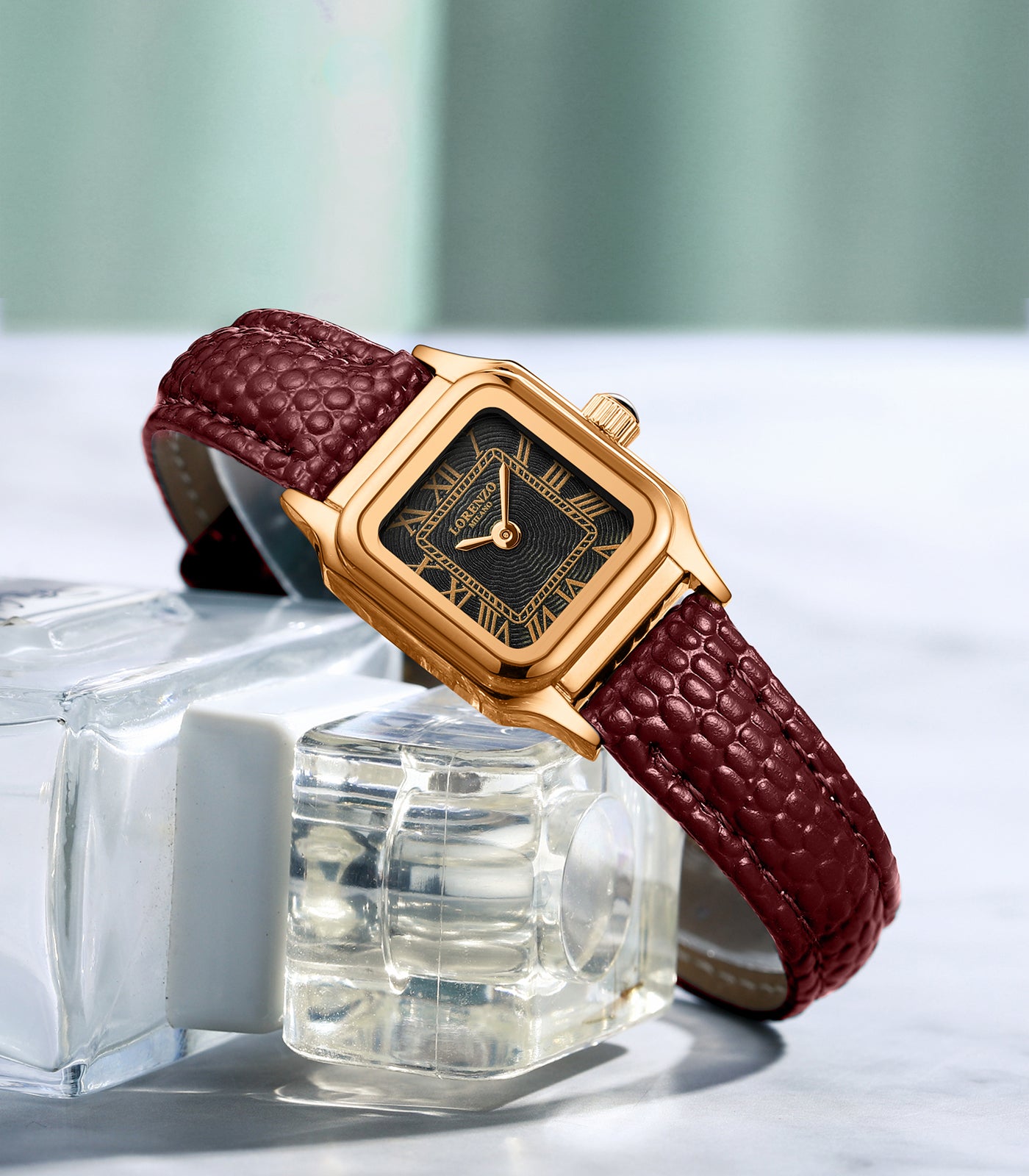 Lorenzo Vanessa Cuoio Oro Rosa Nero