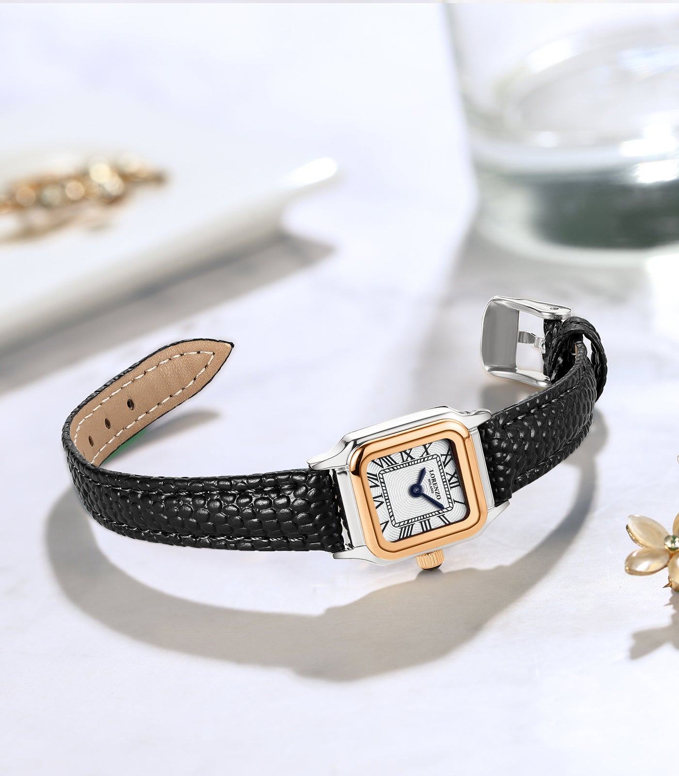 Lorenzo Vanessa Cuoio Oro Rosa Due Bianco