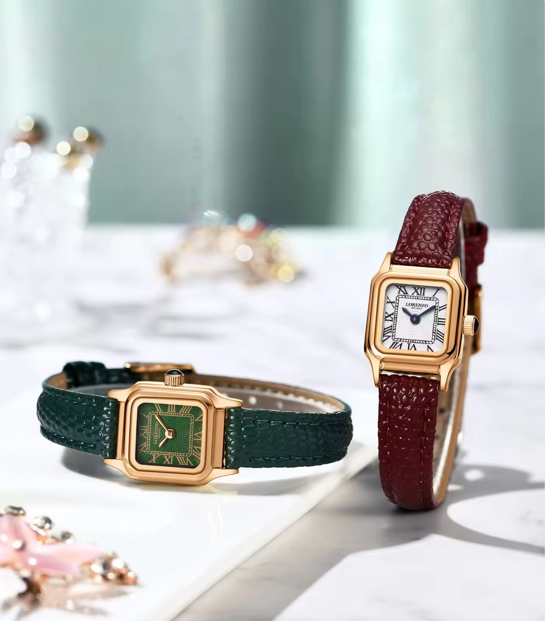 Lorenzo Vanessa Cuoio Oro Rosa Bianco