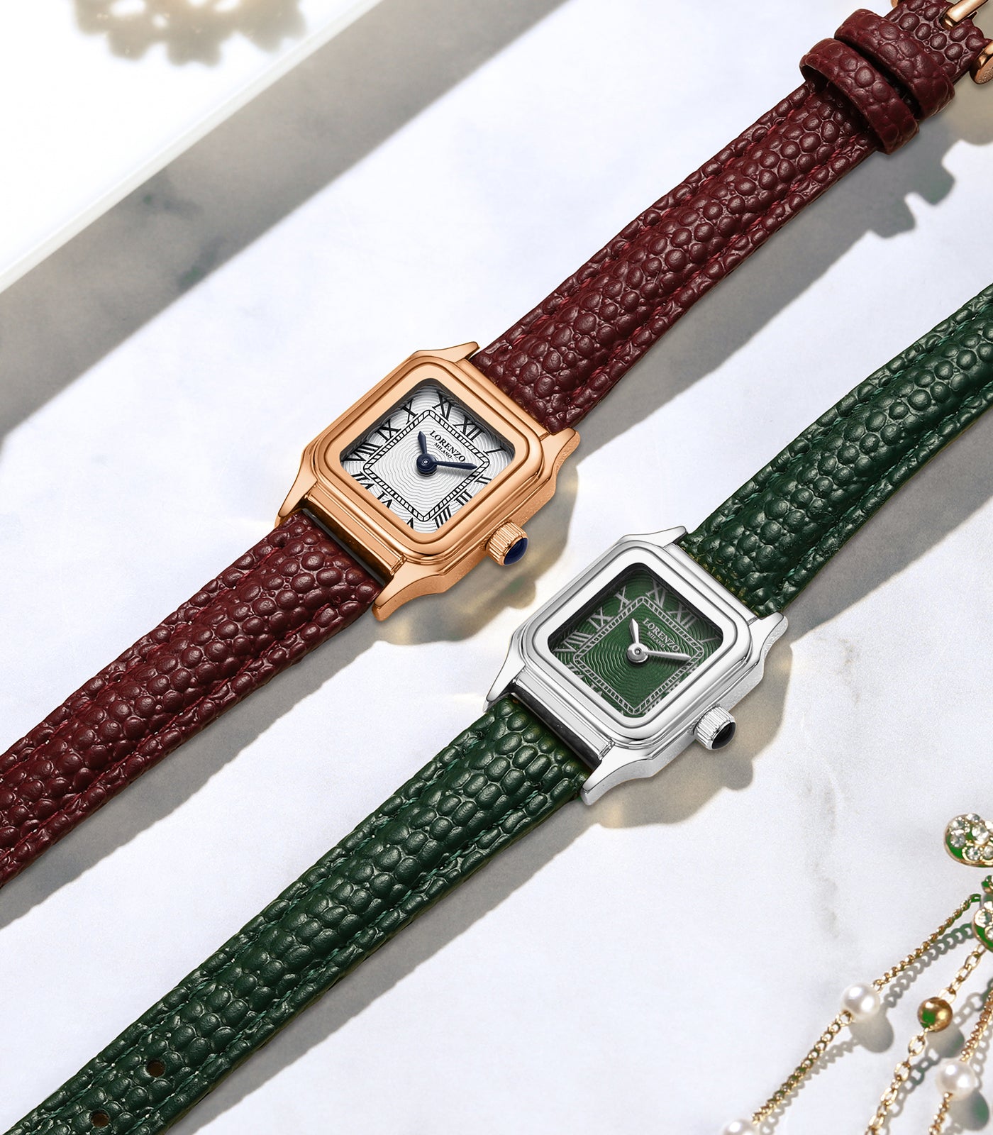 Lorenzo Vanessa Cuoio Oro Rosa Bianco