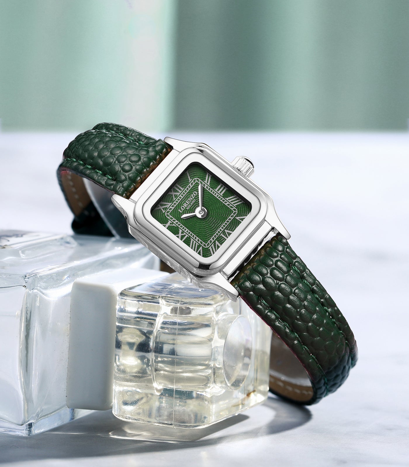 Lorenzo Vanessa Cuoio Argento Verde