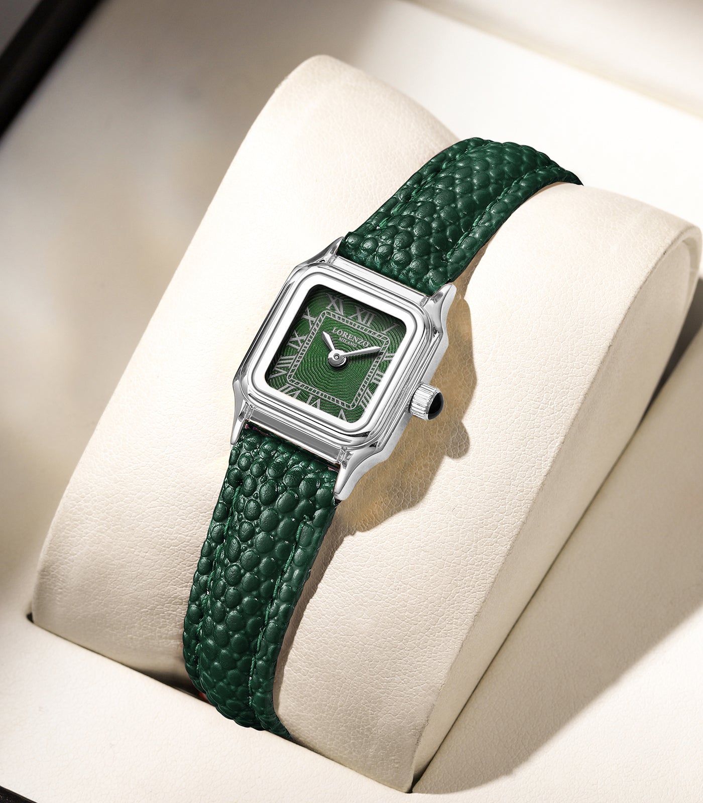 Lorenzo Vanessa Cuoio Argento Verde