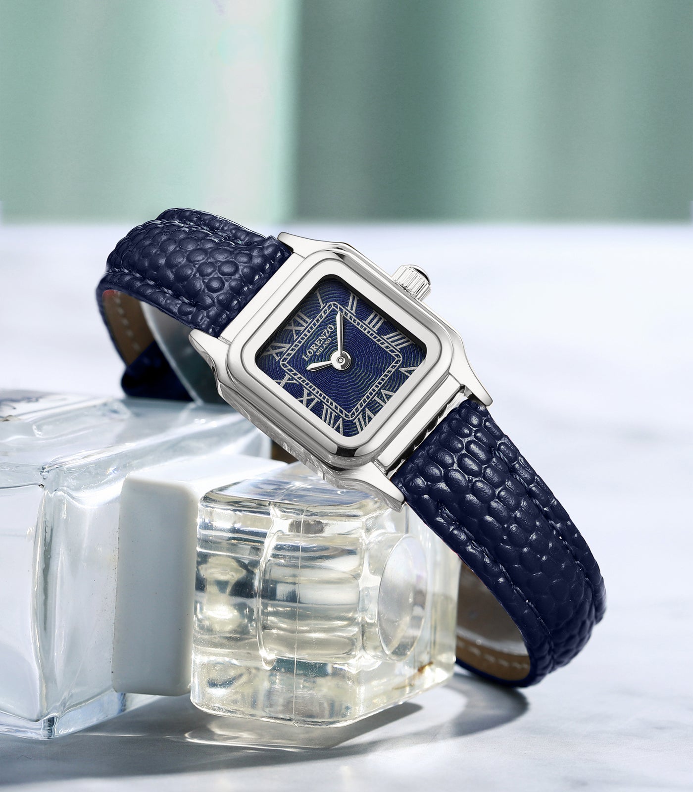 Lorenzo Vanessa Cuoio Argento Blu