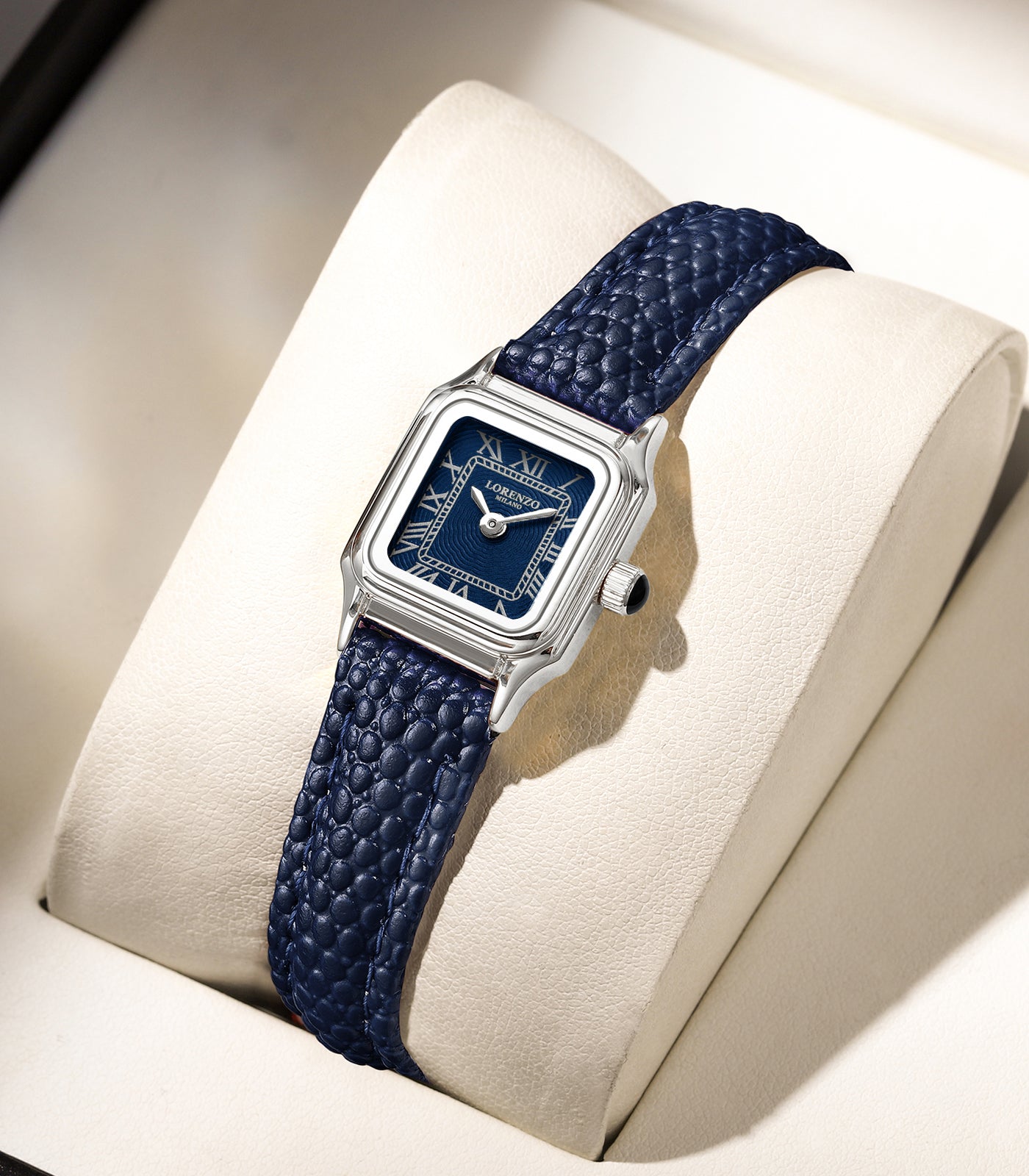 Lorenzo Vanessa Cuoio Argento Blu