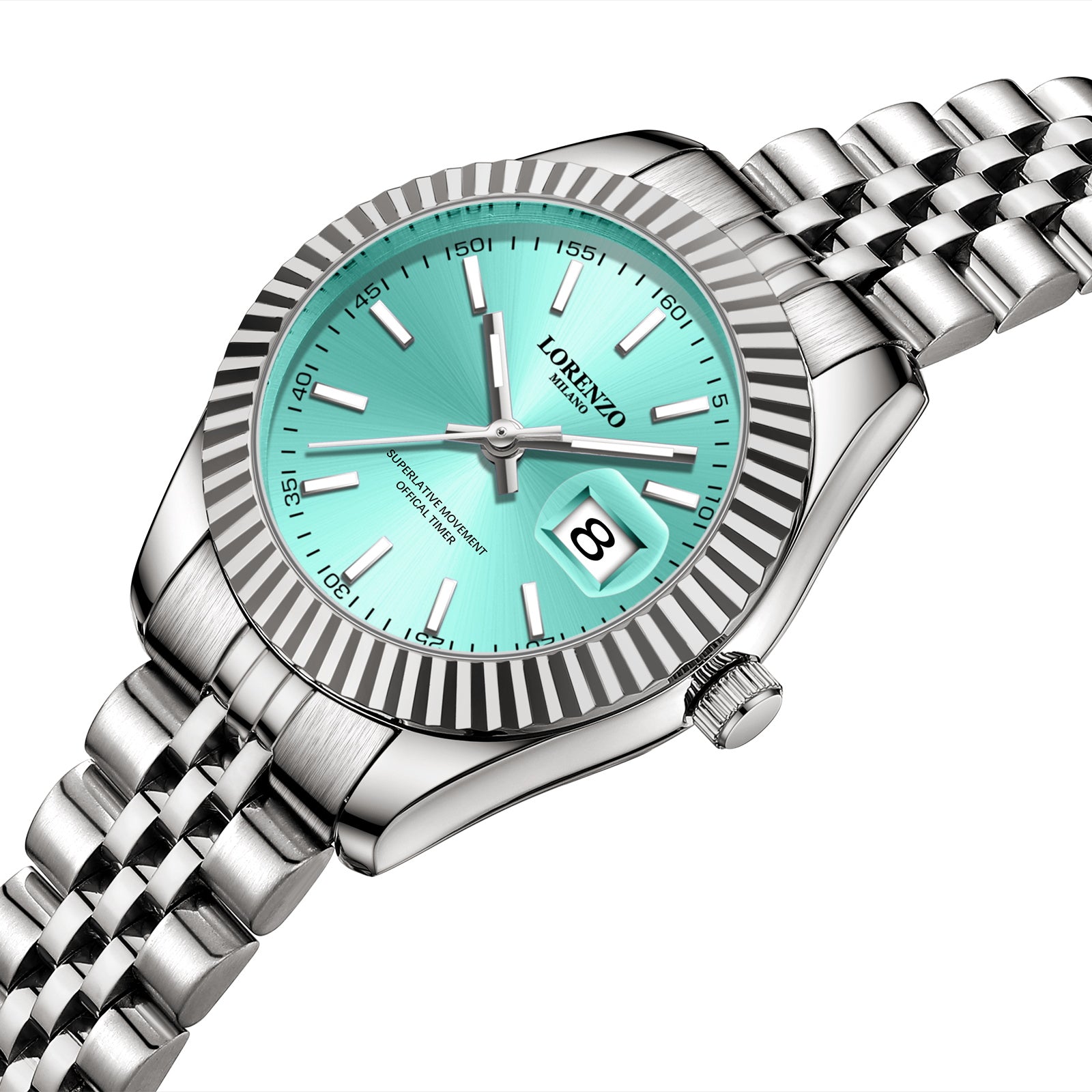 Lorenzo Loretta Argento Verde Acqua