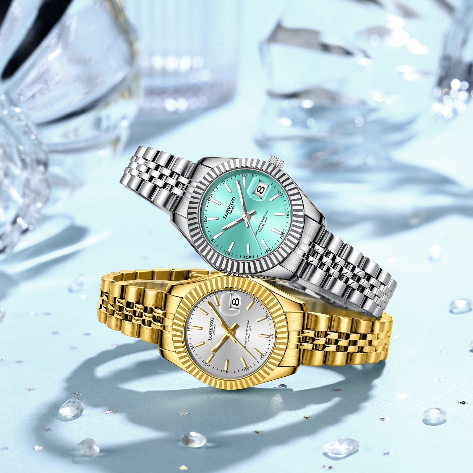 Lorenzo Loretta Argento Verde Acqua